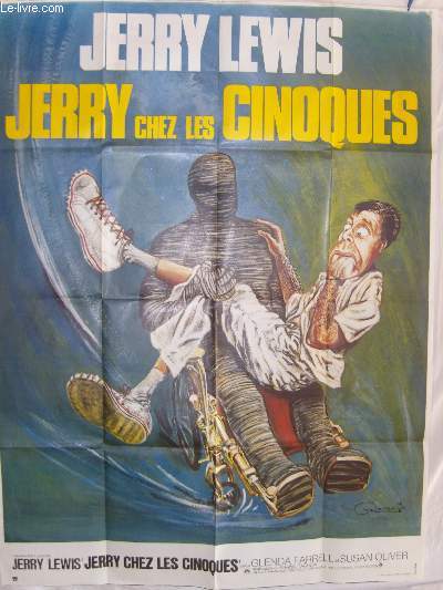 AFFICHE DE CINEMA - JERRY CHEZ LES CINOQUES