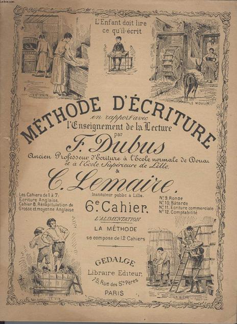 CAHIER SCOLAIRE - METHODE D'ECRITURE