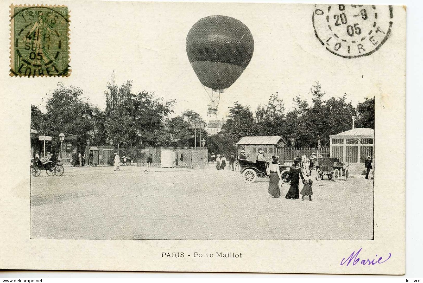 CPA 75 PARIS. PORTE MAILLOT. ANIMEE BALLON 1905