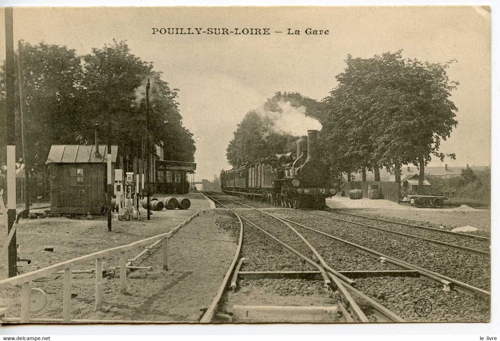 CPA 58 POUILLY SUR LOIRE. LA GARE 1907 TRAIN