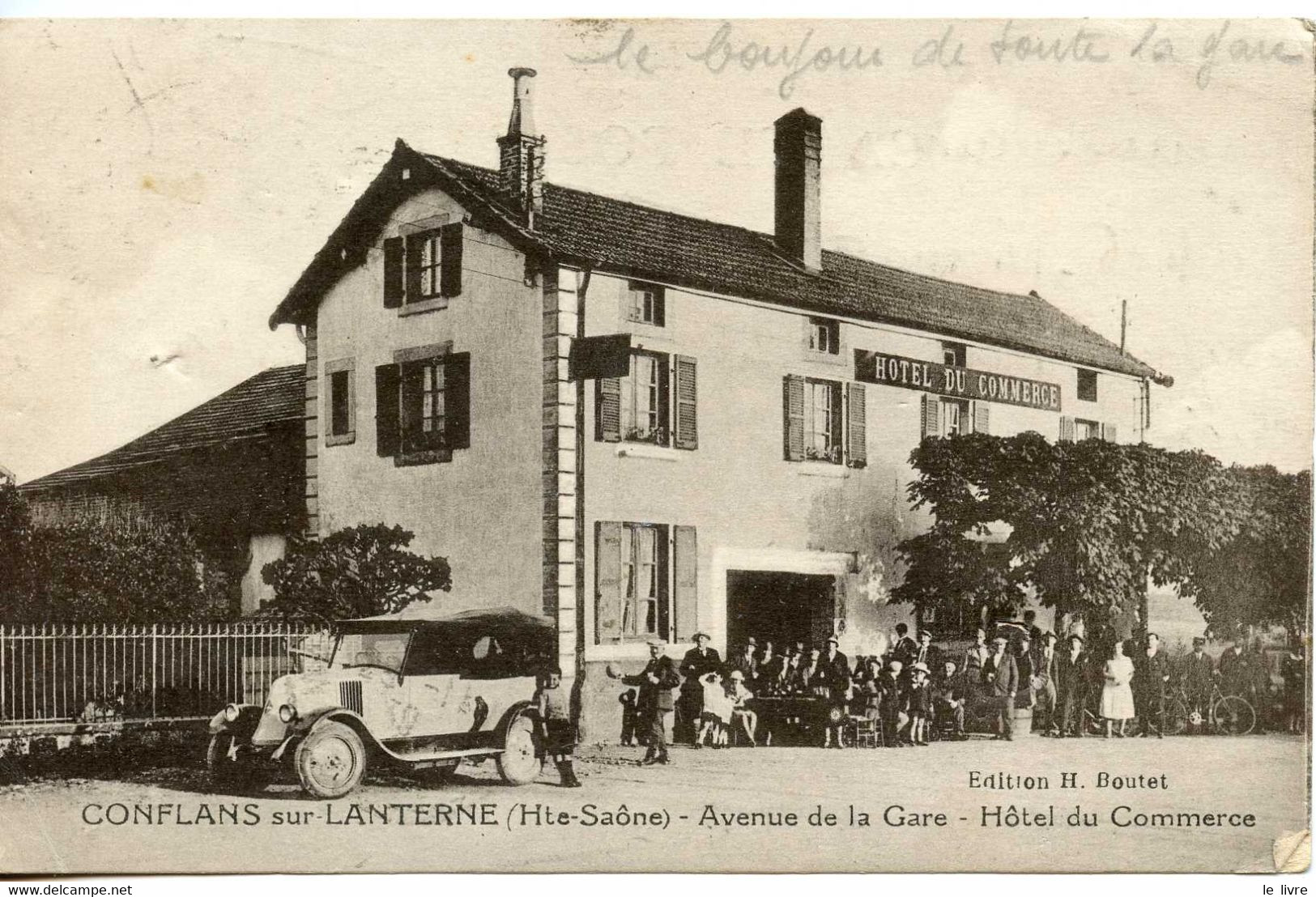 CPA 70 CONFLANS SUR LANTERNE. AVENUE DE LA GARE. HOTEL DU COMMERCE 1939 ?