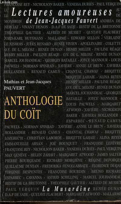 Anthologie du cot - Collection lectures amoureuses de Jean-Jacques Pauvert n49.