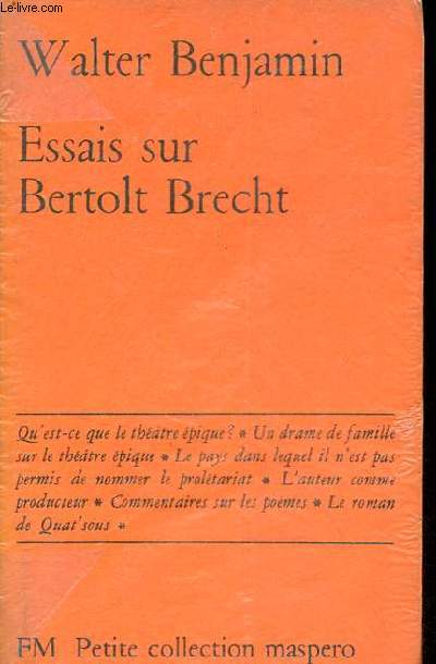 Essais sur Bertolt Brecht - Petite collection maspero n39.