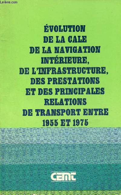 Evolution de la cale de la navigation intrieure, de l'infrastructure, des prestations et des principales relations de transport entre 1955 et 1975.
