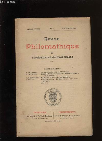 Revue philomathique de Bordeaux et du Sud-Ouest n 12