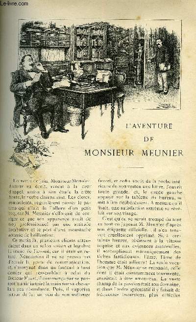 LE MONDE MODERNE TOME 19 - L'AVENTURE DE MONSIEUR MEUNIER