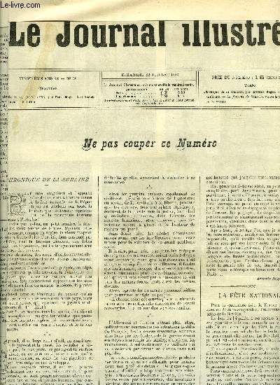 LE JOURNAL ILLUSTRE N 30 - La fte du 14 juillet 1883 par Henri Meyer, Karl Fichot, La fortune de Maurice (suite et fin) par V. Vattier