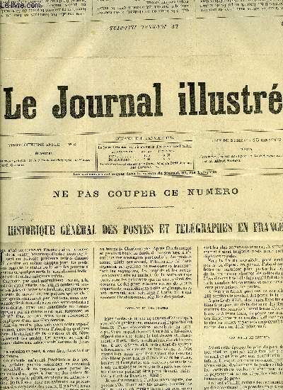 LE JOURNAL ILLUSTRE N 2 - Historique gnral de la poste et du tlgraphe en France par G. Guiaud