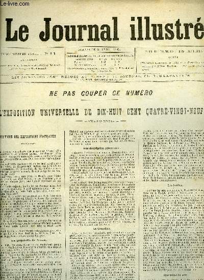 LE JOURNAL ILLUSTRE N 17 - Panorama gnral de l'exposition universelle et internationale de 1889 par Karl Fichot