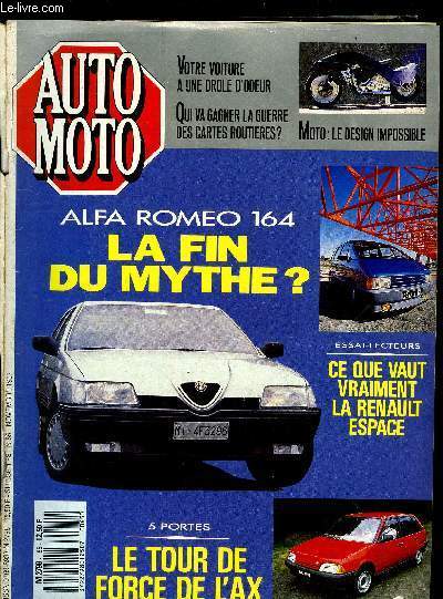 AUTO MOTO N 65 - Alfa Romeo 164 : la fin du mythe ?, Citron AX (5 portes) : un tour de force, Fiat 126 bis : vive les embouteillages, Renault 25 V6 injection : changement de moteur, Essai lecteurs : Renault Espace, la voiture libert, Fiche essai