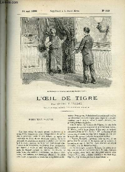 SUPPLEMENT A LA REVUE MAME N 242 - L'oeil de tigre par Georges Pradel, illustrations d'Alfred Paris - Premire partie
