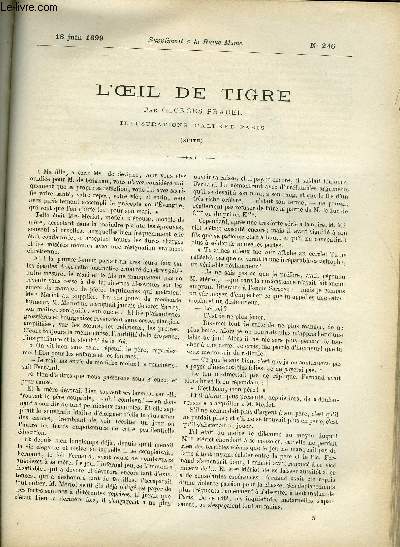 SUPPLEMENT A LA REVUE MAME N 246 - L'oeil de tigre (suite) par Georges Pradel, illustrations d'Alfred Paris