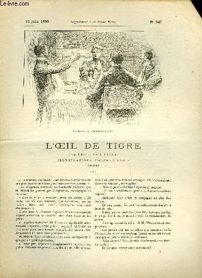 SUPPLEMENT A LA REVUE MAME N 247 - L'oeil de tigre (suite) VI. par Georges Pradel, illustrations d'Alfred Paris