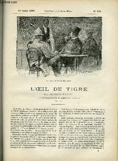 SUPPLEMENT A LA REVUE MAME N 250 - L'oeil de tigre (suite) par Georges Pradel, illustrations d'Alfred Paris