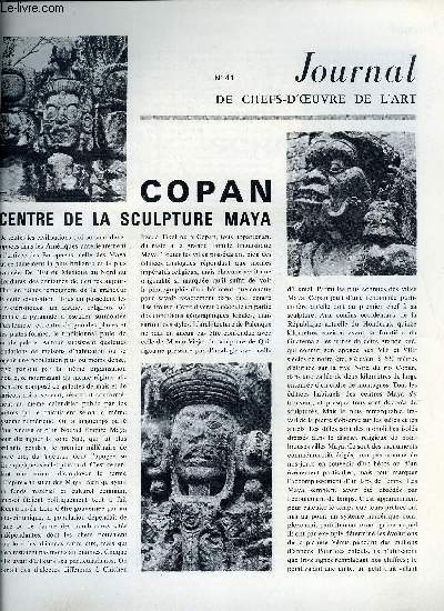 Journal de chefs-d'oeuvre de l'art n 41 - Copan, centre de la sculpture Maya, Luichy Martinez, Schneider, Les greco d'Illescas