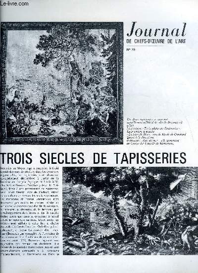 Journal de chefs-d'oeuvre de l'art n 76 - Trois sicles de tapisseries, Edouard Pignon, Cailloux au salon d'art sacr