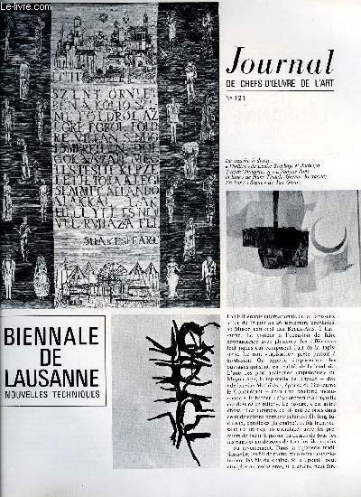 Journal de chefs-d'oeuvre de l'art n 121 - Biennale de Lausanne nouvelles techniques, Buchholz, Dayez, Guayo de Leon