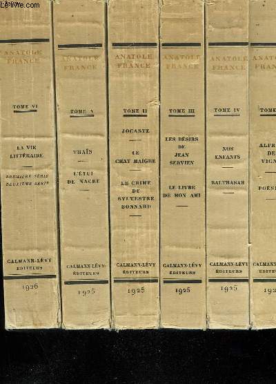 OEUVRES COMPLETES ILLUSTREES DE ANATOLE FRANCE EN 25 TOMES.