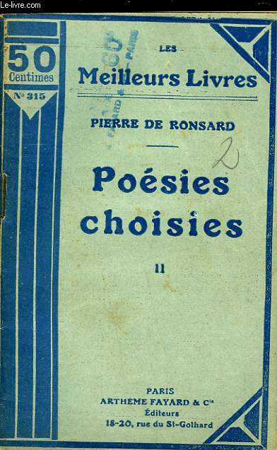POESIES CHOISIES - TOME 2