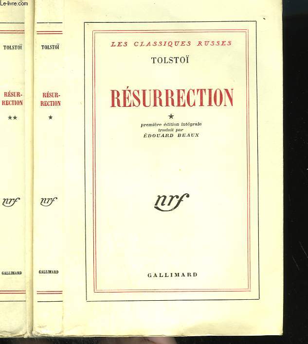 RESURRECTION. EN 2 TOMES.