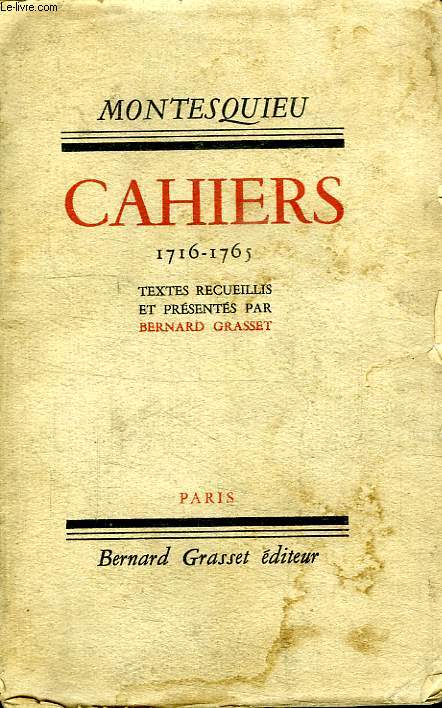 CAHIERS 1716-1765.