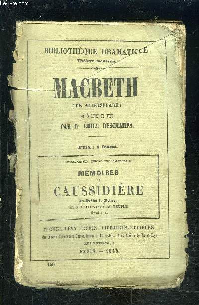 MACBETH de Shakespeare - en 5 actes, en vers