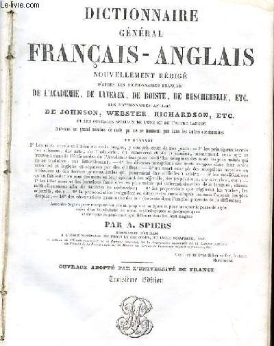 DICTIONNAIRE FRANCAIS - ANGLAIS