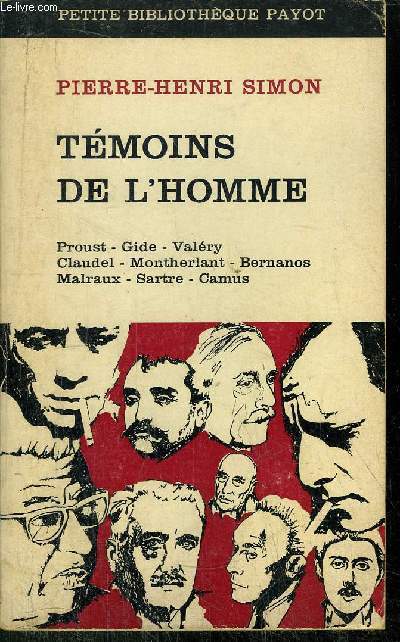 TEMOINS DE L'HOMME - COLLECTION PETITE BIBLIOTHEQUE PAYOT N96