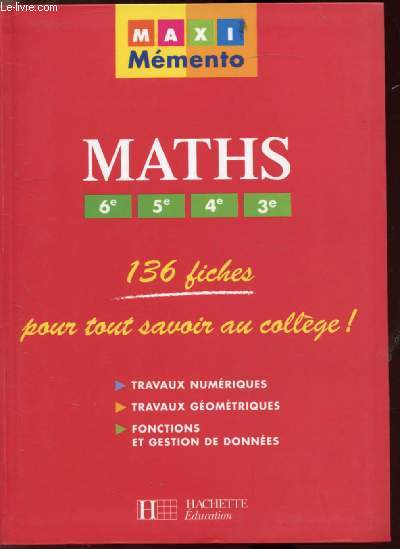 Maths - 6e 5e 4e 3e -