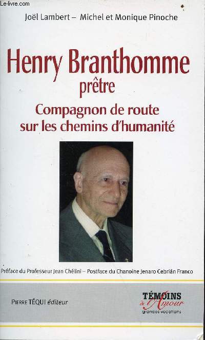 Henry Branthomme prtre - Collection tmoins de l'amour grandes vocations