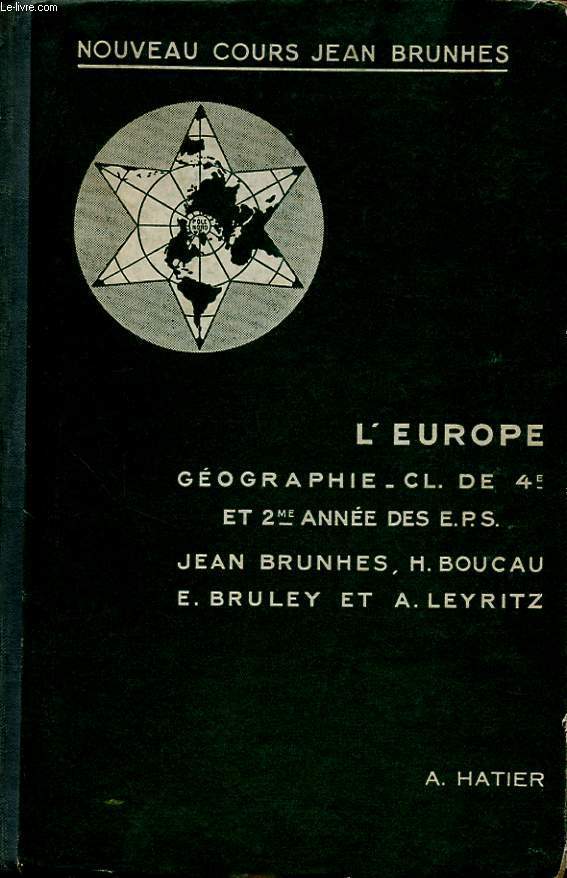 L EUROPE GEOGRAPHIE CL. DE 4e ET 2me ANNEE DES E.P.S.