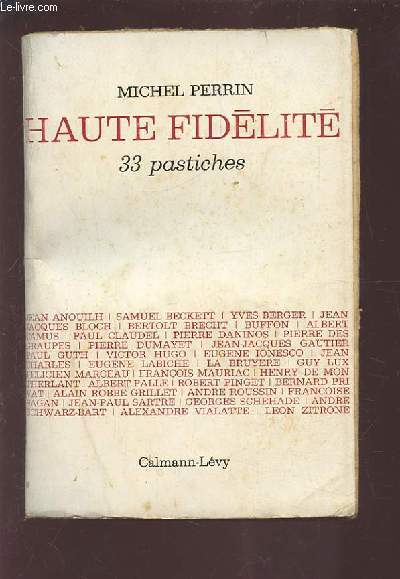 HAUTE FIDELITE - 33 PASTICHES.