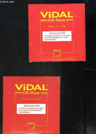 2 CD ROM VIDAL: VERSION 1/3 ET VERSION 2/3 - 2006