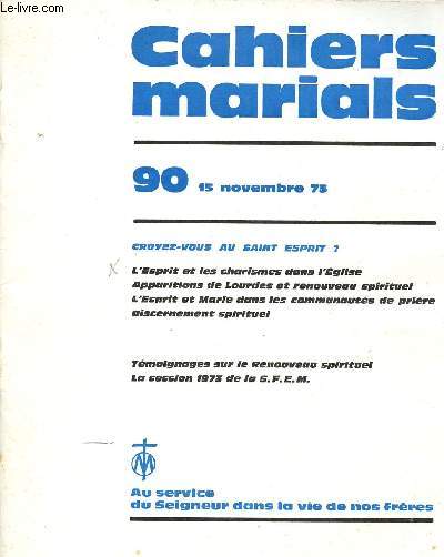 CAHIERS MARIALES N 90 - 15 NOV 73