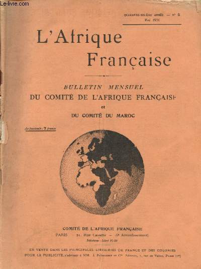L'Afrique franaise - n5 - 46e anne - Mai 1936