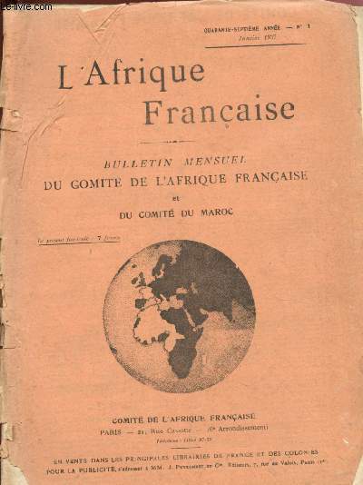 L'Afrique franaise - n1- 47e anne - Janvier 1937