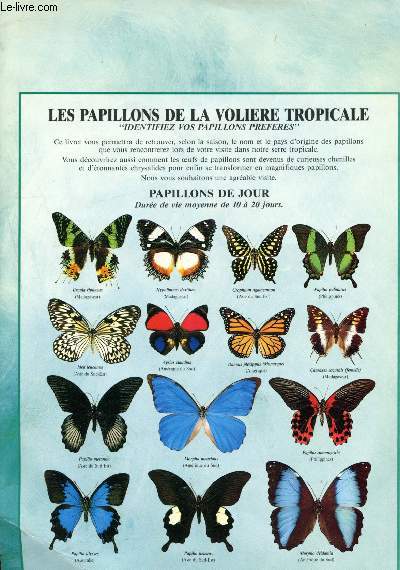 Plaquette - Les palioons d ela volire tropicale 'Identifiez vos papillons prfrs