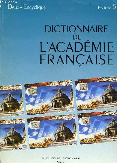 DICTIONNAIRE DE L'ACADEMIE FRANCAISE fascicule n5