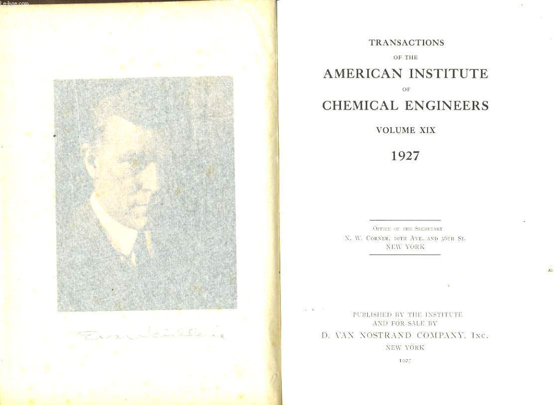 TRANSACTIONS OF THE AMERICAN INSTITUTE OF CHEMICAL ENGINEERS vol XIV