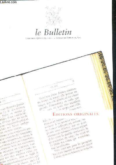 LE BULLTIN LIBRAIRIE QUANTIN LIBRAIRIE FORGEOT N3 - EDITIONS ORIGINALES DES XIXE ET XXE SIECLE.