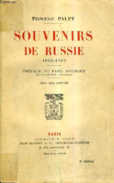 SOUVENIRS DE RUSSIE 1916-1919.