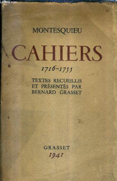 CAHIERS 1716-1755 .