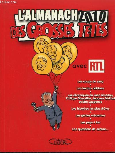 L'ALMANACH DES GROSSES TETES 2010 AVEC RTL