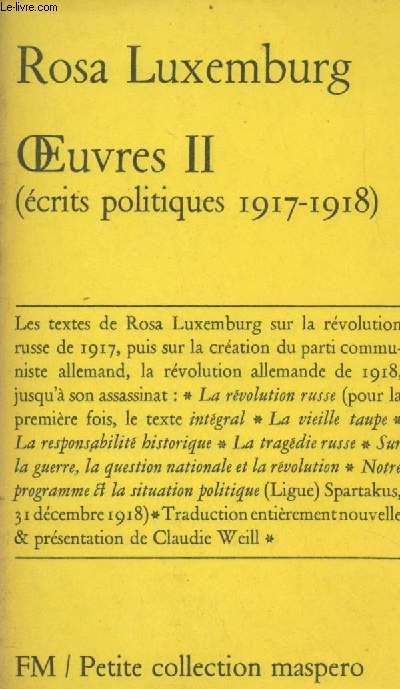 Oeuvres II (crits politiques 1917-1918) - 
