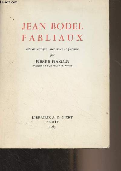 Jean Bodel Fabliaux