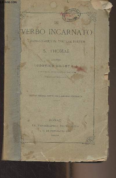 De Verbo Incarnato commentarius in tertiam partem S. Thomae
