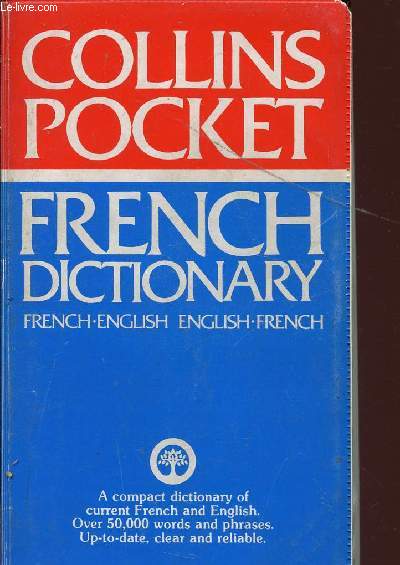 COLLINS POCKET - FRENCH DICTIONARY - FRENCH6ENGLISH - ENGLISH-FRENCH.