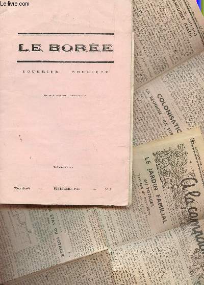 LE BOREE, COURRIER NORDIQUE / 9e ANNEE - SEPTEMBRE 1955 - N3 /