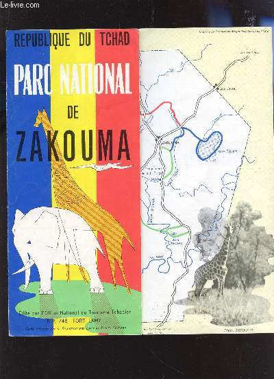 PLAQUETTE DU PARC NATIONAL DE ZAKOUMA.