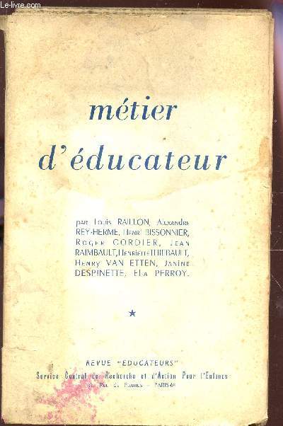 METIER D'EDUCATEUR.